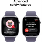 Viedpulkstenis Apple Watch Series 11 GPS + Cellular 42mm Silver Aluminium Case with Purple Fog Sport Band - S/M