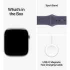 Viedpulkstenis Apple Watch Series 11 GPS 42mm Silver Aluminium Case with Purple Fog Sport Band - M/L