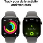 Viedpulkstenis Apple Watch Series 11 GPS + Cellular 46mm Natural Titanium Case with Stone Grey Sport Band - M/L