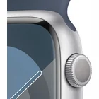Viedpulkstenis Apple Watch Series 9 GPS 45mm Silver Aluminium Case with Storm Blue Sport Band - S/M