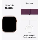 Viedpulkstenis Apple Watch Series 10 GPS 42mm Rose Gold Aluminium Case with Plum Sport Loop