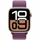 Viedpulkstenis Apple Watch Series 10 GPS 42mm Rose Gold Aluminium Case with Plum Sport Loop