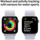 Viedpulkstenis Apple Watch Series 10 GPS 42mm Silver Aluminium Case with Blue Cloud Sport Loop