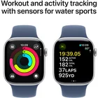 Viedpulkstenis Apple Watch Series 10 GPS 42mm Silver Aluminium Case with Denim Sport Band - S/M