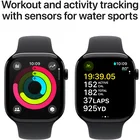 Viedpulkstenis Apple Watch Series 10 GPS 46mm Jet Black Aluminium Case with Black Sport Band - M/L