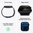 Viedpulkstenis Apple Watch Series 10 GPS 46mm Jet Black Aluminium Case with Black Sport Band - M/L