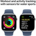 Viedpulkstenis Apple Watch Series 10 GPS 46mm Silver Aluminium Case with Denim Sport Band - M/L