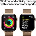 Viedpulkstenis Apple Watch Series 10 GPS + Cellular 42mm Gold Titanium Case with Gold Milanese Loop