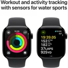 Viedpulkstenis Apple Watch Series 10 GPS + Cellular 42mm Jet Black Aluminium Case with Black Sport Band - M/L