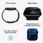 Viedpulkstenis Apple Watch Series 10 GPS + Cellular 42mm Jet Black Aluminium Case with Black Sport Band - M/L