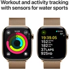 Viedpulkstenis Apple Watch Series 10 GPS + Cellular 46mm Gold Titanium Case with Gold Milanese Loop - M/L