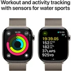 Viedpulkstenis Apple Watch Series 10 GPS + Cellular 46mm Natural Titanium Case with Natural Milanese Loop - M/L