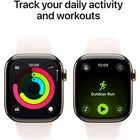Viedpulkstenis Apple Watch Series 11 GPS + Cellular 42mm Gold Titanium Case with Light Blush Sport Band - S/M