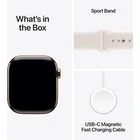 Viedpulkstenis Apple Watch Series 11 GPS + Cellular 42mm Gold Titanium Case with Light Blush Sport Band - S/M