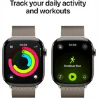 Viedpulkstenis Apple Watch Series 11 GPS + Cellular 42mm Natural Titanium Case with Natural Milanese Loop