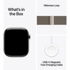 Viedpulkstenis Apple Watch Series 11 GPS + Cellular 42mm Natural Titanium Case with Natural Milanese Loop