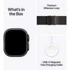 Viedpulkstenis Apple Watch Ultra 2 GPS + Cellular 49mm Black Titanium Case with Black Titanium Milanese Loop - M