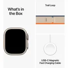 Viedpulkstenis Apple Watch Ultra 2 GPS + Cellular 49mm Titanium Case with Orange/Beige Trail Loop - M/L