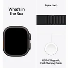 Viedpulkstenis Apple Watch Ultra 3 GPS + Cellular 49mm Black Titanium Case with Black Alpine Loop - Large