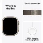 Viedpulkstenis Apple Watch Ultra 3 GPS + Cellular 49mm Nat. TitaniumCase with Nat. Titanium Milanese Loop-Small