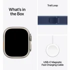 Viedpulkstenis Apple Watch Ultra 3 GPS + Cellular 49mm Natural Titanium Case with Blue/Bright Blue Trail Loop - M/L