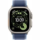 Viedpulkstenis Apple Watch Ultra 3 GPS + Cellular 49mm Natural Titanium Case with Blue/Bright Blue Trail Loop - M/L
