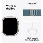Viedpulkstenis Apple Watch Ultra 3 GPS + Cellular 49mm Natural Titanium Case with Light Blue Alpine Loop - Small