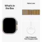 Viedpulkstenis Apple Watch Ultra 2 GPS + Cellular 49mm Natural Titanium Case with Tan Alpine Loop - Medium