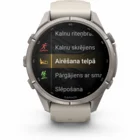 Viedpulkstenis Garmin fenix 9 PRO 43mm inReach Titanium with Fog Gray/Dark Sandstone Silicone Band