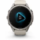 Viedpulkstenis Garmin fenix 9 PRO 43mm inReach Titanium with Fog Gray/Dark Sandstone Silicone Band