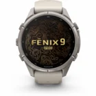 Viedpulkstenis Garmin fenix 9 PRO 43mm inReach Titanium with Fog Gray/Dark Sandstone Silicone Band