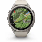 Viedpulkstenis Garmin fenix 9 PRO 43mm inReach Titanium with Fog Gray/Dark Sandstone Silicone Band