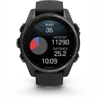 Viedpulkstenis Garmin fenix 8 43mm AMOLED,Sapphire Grey DLC Titanium with Black/Pebble Grey silicone band