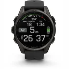 Viedpulkstenis Garmin fenix 8 43mm AMOLED,Sapphire Grey DLC Titanium with Black/Pebble Grey silicone band