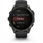 Viedpulkstenis Garmin fenix 8 47mm AMOLED Sapphire Carbon Gray DLC Titanium with Black/Pebble Gray silicone