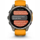 Viedpulkstenis Garmin fenix 8 47mm AMOLED Sapphire Titanium with Spark Orange/Graphite silicone band