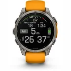 Viedpulkstenis Garmin fenix 8 47mm AMOLED Sapphire Titanium with Spark Orange/Graphite silicone band