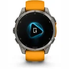 Viedpulkstenis Garmin fenix 8 47mm AMOLED Sapphire Titanium with Spark Orange/Graphite silicone band