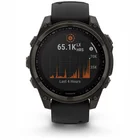 Viedpulkstenis Garmin fenix 8 47mm Solar Sapphire Carbon Grey DLC Titanium with Black/Pebble Grey
