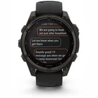 Viedpulkstenis Garmin fenix 8 47mm Solar Sapphire Carbon Grey DLC Titanium with Black/Pebble Grey