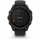Viedpulkstenis Garmin fenix 8 47mm Solar Sapphire Carbon Grey DLC Titanium with Black/Pebble Grey