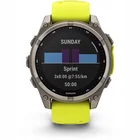 Viedpulkstenis Garmin fenix 8 47mm Solar Sapphire Titanium with Amp Yellow/Graphite silicone band