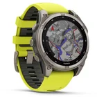 Viedpulkstenis Garmin fenix 8 47mm Solar Sapphire Titanium with Amp Yellow/Graphite silicone band