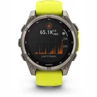 Viedpulkstenis Garmin fenix 8 47mm Solar Sapphire Titanium with Amp Yellow/Graphite silicone band