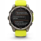 Viedpulkstenis Garmin fenix 8 47mm Solar Sapphire Titanium with Amp Yellow/Graphite silicone band