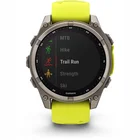Viedpulkstenis Garmin fenix 8 47mm Solar Sapphire Titanium with Amp Yellow/Graphite silicone band