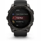 Viedpulkstenis Garmin fenix 8 51 mm AMOLED Sapphire Carbon Grey with Black/Pebble Grey silicone band