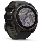 Viedpulkstenis Garmin fenix 8 51mm Solar Sapphire Carbon Grey DLC Titanium with Black/Pebble Grey