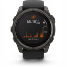 Viedpulkstenis Garmin fenix 8 51mm Solar Sapphire Carbon Grey DLC Titanium with Black/Pebble Grey