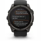 Viedpulkstenis Garmin fenix 8 51mm Solar Sapphire Carbon Grey DLC Titanium with Black/Pebble Grey